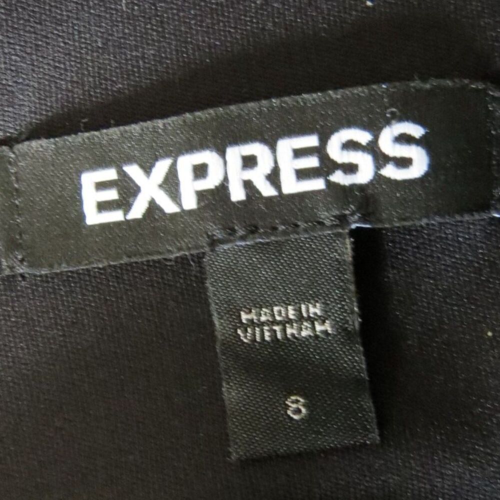 Express Black Sparkle Mini Dress w/Open Back Size 8 EUC - Picture 9 of 11